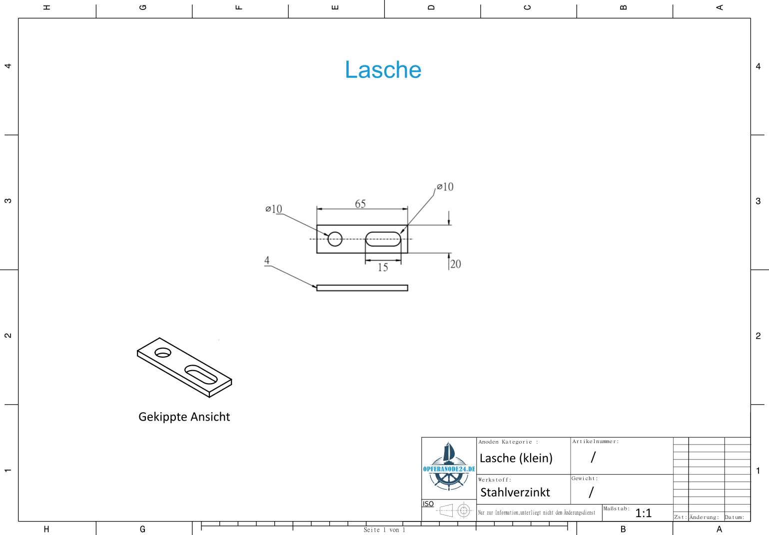 Block and body anodes oval L185/150 (zinc) | 9351 - Image 3