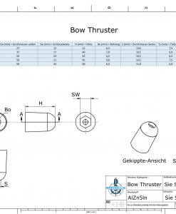 Bow Thruster BP-195 130-160 Kgf (AlZn5In) | 9623AL