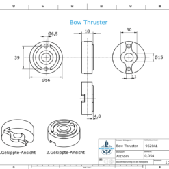 Bow Thruster BP-1185 75-80-95 Kgf (AlZn5In) | 9620AL