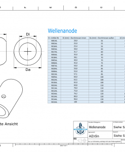 Shaft-Anodes with imperial inner diameter 2'' (AlZn5In) | 9020AL