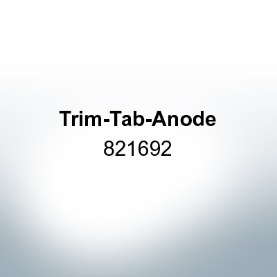 Anodes compatible to Mercury | Trim-Tab-Anode 821692 (Zinc) | 9704