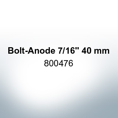 Anodes compatible to Volvo Penta | Bolt-Anode 7/16" 40mm 800476 (Zinc) | 9223