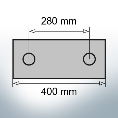 Block- and Ribbon-Anodes Block L400/280 (AlZn5In) | 9329AL