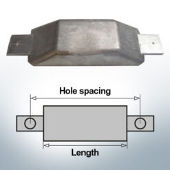 Block- and Ribbon-Anodes Flat-Anode L180/240 (AlZn5In) | 9342AL