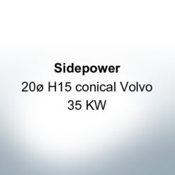 Sidepower 20ø H15 conical Volvo 35 KW (Zinc) | 9618