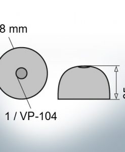 One-Hole-Caps | suitable for VP-104 Ø88/H35 (Zinc) | 9453