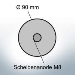 Disk-Anodes with screwhole for M8 thread Ø90 mm (Zinc) | 9822