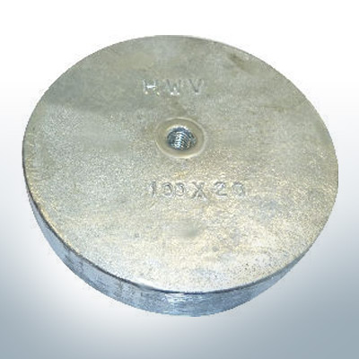 Trim-Tab-Anodes with M8 100x20 Ø100 mm (AlZn5In) | 9813AL