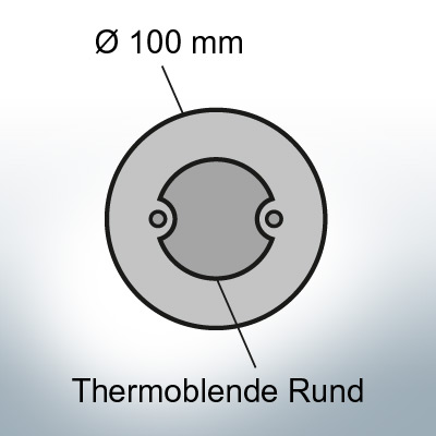Thermocover round Ø100 mm (Zinc) | 9817