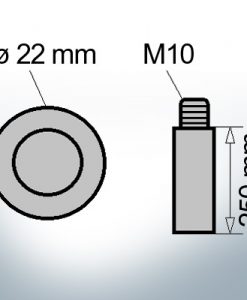 Bolt-Anodes M10 Ø22/L250 (Zinc) | 9111