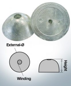 One-Hole-Caps | suitable for VP-76 Ø67/H27 (Zinc) | 9452