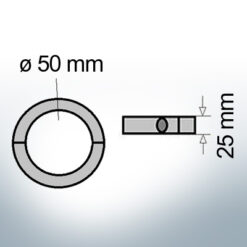 Shaft-Anode-Rings with metric inner diameter 50 mm (Zinc) | 9037