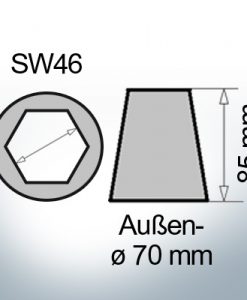 Shaftend-Anodes with hexagon socket SW46 (Zinc) | 9422