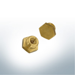 Brass socket for pin anode | 3/8" UNC x 3/8" NPT | 9902