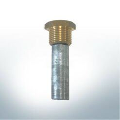 Pin anode & brass sleeve - Volvo-Penta 841063 & 3858995 | (zinc) | 9140M