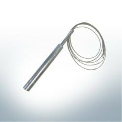 Bar/anchor/suspension anode |180 x 22 | with rope & threaded terminal - V4A x 3m | zinc | 9940