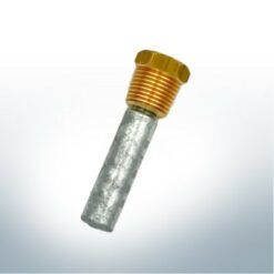 Pin anode & brass socket for Yanmar 119574-18790 & Cummins 68241 | (AlZn5In) | 9141AL_M