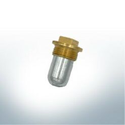 Pin anode in zinc & brass socket for Volvo Penta | 823661 & 823662 (zinc) | 9226M