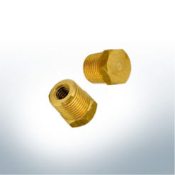 Brass socket compatible with Yanmar | 119574-18790 | 7/16“ UNC x 1/2” (bspt) | 9917